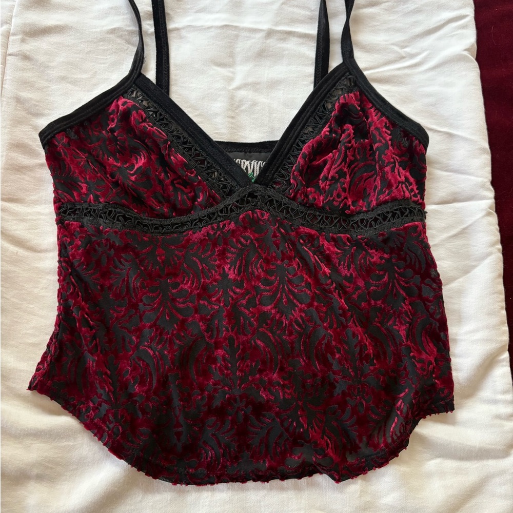 Lip Service Red and Black Babydoll Midi outfit
